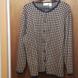 Elisabeth by Liz Claiborne Houndstooth Cardigan